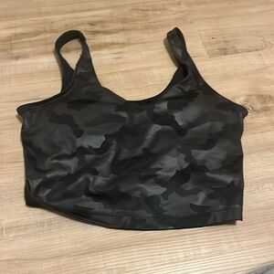 Yogalicious Black camo tank with built in bra